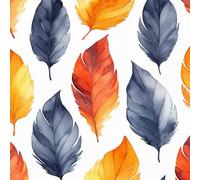 Coloré Plumes Papier Peint Autocollant 0.3X5 M Meuble Film Décoratif Style Aquarelle Imperméable Mat Stickers Collant Rouleau Facile à Nettoyer et Amovible pour Surface Porte Armoire Cuisine