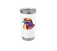 Coloré Pop Art Aigle Aigles Gobelet isotherme en acier inoxydable double paroi