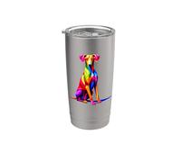 Coloré Pop Art Pharaoh Hound Gobelet isotherme en acier inoxydable double paroi