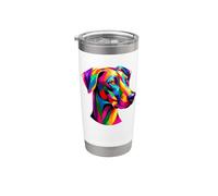Coloré Pop Art Pharaoh Hound Gobelet isotherme en acier inoxydable double paroi