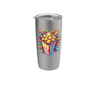 Coloré Pop Art Popcorn Grain De Maïs Gobelet isotherme en acier inoxydable double paroi