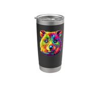 Coloré Pop Art Quokka Quokkas Gobelet isotherme en acier inoxydable double paroi