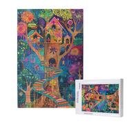 Coloré Puzzle 1000 Pièces Adultes Puzzle Arbre Classique, Activite Manuelle Adulte, Puzzles de Jeu Stimulants, Puzzles impossible, Enjoy Activités de défi Familial pour Ies Soirées de Jeu,p1665t
