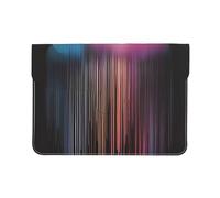 Coloré Rainbow Rain Housse en cuir pour ordinateur portable 13 pouces - Étui de protection en cuir PU pour MacBook, sac d'ordinateur fin pour voyage quotidien