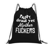 Coloré Sac de Sport Je ne suis Pas Encore Mort Sac à Dos léger Sac Multifonctionnel 36x42cm pour Sport,École,Camping