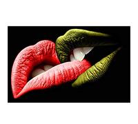 Coloré Sexy Lèvres Baiser Amoureux Affiches et Gravures Toile Peinture Moderne Mur Art Photo pour Salon Décor À La Maison Murale 80x120 cm Sans Cadre
