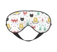 Coloré Simple Animaux Mignon Sommeil Mas Lumière Nuit Eye Blinder Voyage Essentiel Cadeaux Femmes Hommes Masque de Sommeil
