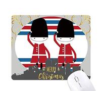 coloré soldat uk - angleterre landmark pavillon mark illustration schéma la nuit de noël, tapis de souris en caoutchouc