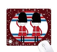 coloré soldat uk - angleterre landmark pavillon mark illustration schéma tapis de souris en hiver flocon de neige