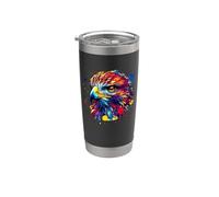 Coloré Splash Art Aigle Aigles Gobelet isotherme en acier inoxydable double paroi