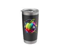 Coloré Splash Art Écouter Goyave Goyaves Gobelet isotherme en acier inoxydable double paroi