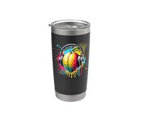 Coloré Splash Art Écouter Goyave Goyaves Gobelet isotherme en acier inoxydable double paroi