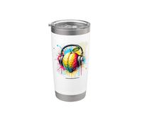 Coloré Splash Art Écouter Goyave Goyaves Gobelet isotherme en acier inoxydable double paroi
