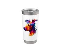 Coloré Splash Art Pharaoh Hound Gobelet isotherme en acier inoxydable double paroi