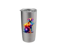 Coloré Splash Art Pharaoh Hound Gobelet isotherme en acier inoxydable double paroi