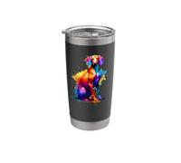 Coloré Splash Art Pharaoh Hound Gobelet isotherme en acier inoxydable double paroi