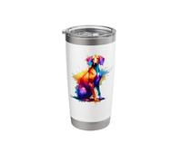 Coloré Splash Art Pharaoh Hound Gobelet isotherme en acier inoxydable double paroi