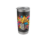 Coloré Splash Art Popcorn Grain De Maïs Gobelet isotherme en acier inoxydable double paroi