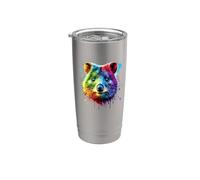 Coloré Splash Art Quokka Quokkas Gobelet isotherme en acier inoxydable double paroi