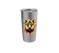 Coloré Splash Art Quokka Quokkas Gobelet isotherme en acier inoxydable double paroi