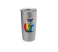 Coloré Splash Art Quokka Quokkas Gobelet isotherme en acier inoxydable double paroi