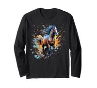 Coloré Splash Art Tennessee Marche Cheval Amoureux Manche Longue