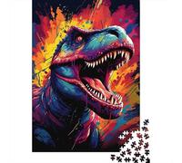 Coloré T-Rex Roar 1000 Pièces 1000 Pièces Adultes Puzzles Décoration D Intérieur Enfants Cadeaux Classiques pour Créatif 52x38cm/1000pcs