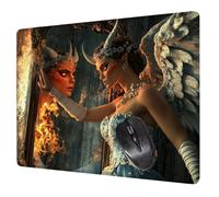 Coloré Tapis de Souris Gaming 42 x 35 cm, Tapis de Souris Aile sous Main Bureau, avec Bords Cousus, Imperméable Antidérapant Mousepad, Vitesse et la précision Glissement Accessoires pour PC H0-282