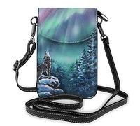 Coloré The Night Wolf Cell Phone Purse Crossbody, Sac de téléphone, Crossbody Cell Phone Wallet Purse, Cute Phone Purses for Men Women