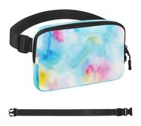 Coloré Tie Dyeing-139 Sac banane à bandoulière pour homme et femme, sac de ceinture pour voyage, marche, course, randonnée, cyclisme, multicolore, 4 x 23 x 15 cm, multicolore, 1.5x9.0x5.9in/4x23x15cm