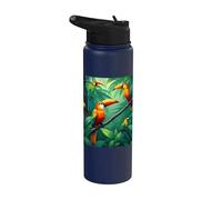 Coloré Toucan Tropical Rainforest Bird Wildlife Graphic Stainless Steel Insulated Water Bottle