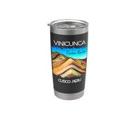Coloré Vinicunca Rainbow Mountain Pérou Cusco Andes Voyage Gobelet isotherme en acier inoxydable double paroi