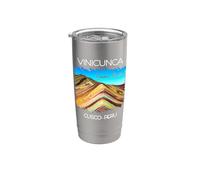 Coloré Vinicunca Rainbow Mountain Pérou Cusco Andes Voyage Gobelet isotherme en acier inoxydable double paroi
