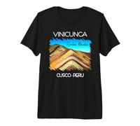 Coloré Vinicunca Rainbow Mountain Pérou Cusco Andes Voyage T-Shirt Haut de Gamme
