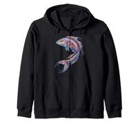 Coloré Wrasse Ocean Marine Life Reef Fish Sweat à Capuche