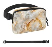 Colored Art Marble-1931 Sac banane pour homme et femme, sac banane avec sangle réglable, sac banane tendance partout pour voyage, plein air, course à pied, randonnée, multicolore, multicolore,