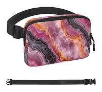 Colored Art Marble-1932 Sac banane de style unisexe : sacs de taille tendance, sacs à bandoulière sport minces à la mode pour jogging, randonnée, randonneur, femme, homme, multicolore, 4 x 23 x 15 cm,