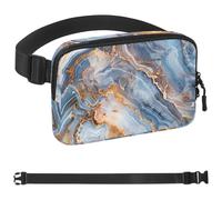 Colored Art Marble-1944 Sac banane unisexe de style : sacs de taille tendance, sacs à bandoulière sport minces à la mode pour jogging, randonnée, randonneur, femme, homme, multicolore, 4 x 23 x 15 cm,