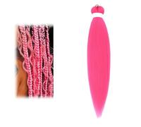 Colored Braiding Hair 26 Inch Colorful Braiding Hair for Braids, Synthetic Colored Hair Extensions for Braiding, Faux paquets de cheveux pour femmes et filles (Hot Pink)