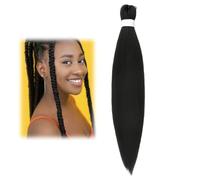 Colored Braiding Hair 26 Inch Colorful Braiding Hair for Braids, Synthetic Colored Hair Extensions for Braiding, Faux paquets de cheveux pour femmes et filles (Black)
