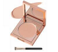 Colored Clay Cc Undereye Corrector, Under Eye Concealer, Hydrating Concealer, Color Corrector for Dark Circles with Brush (Light-Medium Peach)