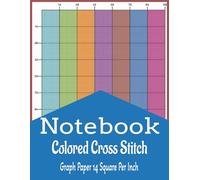 Colored Cross Stitch Graph Paper Notebook: 14 Count Per Inch Graph Paper for Cross Stitching, Grid Graph Paper, Colored Cross Stitching 14 Squares per ... Patterns, and Needlework, 8.5" x 11" 80 Pages