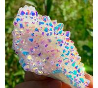 Colored Crystal Clusters Quartz Crystals Rainbow Specimens Heal Home Office Degaussing Decorative Ornaments (Size : 70-100g) Gemstone Stone