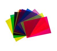 Colored Film Sheets - A4 Primary Color Set, 10 Shade Light Filters, Heat Insulation Cover Material, Transparent Flexible Design | Lighting Decoration Accessories, Shopping Mall Glass Protection Kit