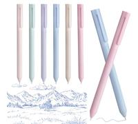 Colored Gel Pens, Retro Color Ink Writing Set, Smooth Water-Based Stationery Pens, Fine Tip Quick-Dry Ink, Perfect for Drawing, Travel Journals, School Notes, Office, Classroom, Meetings, 6 Pieces ABS