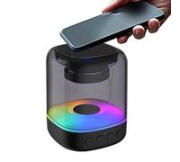 Colored RGB Lights Music Speakers for Home - Compact Audio Hub, Wireless LED Stéréo | Camping Sound Gadget, 4 heures Playtime Speaker, Mini Outdoor Player, Battery Powered Speaker, Travel Jam Device
