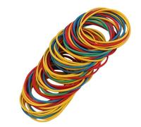 Colored Rubber Bands, 300pcs Elastic Loop Set, Multi Color Stretch Hair Craft Bands Flexible Grip Design, Latex Rubber Material Storage Pack Assorted Sizes, Office School Craft Binding Tool 1.5 inches