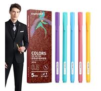 Colored Set - 5 Couleurs Sets, Séchage Rapide, Vibrant Colored | Adulte Scrapbooking Student Diary For Writing Drawing Coloring Creative Art Projects