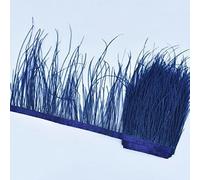 Coloredl plumes de paon garniture de conduit de soie 15-20 cm largeur de ruban plume de cheveux pour vêtements décor couture passementerie-par défaut