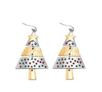 Colorées Perles Fleurs en métal pour sapin de Noël, fête, carnaval, mode, boucles d'oreilles exagérées haut de gamme pour femmes A Acrylique Mignon Paon Pendentif (Silver, 3. 5X7CM)